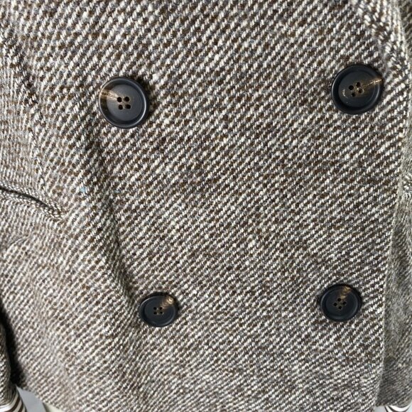 Brunello Cucinelli Women’s Diagonal Tweed Wool Blazer w/ Removable Cuffs – Brown - Picture 11 of 14